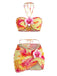 2PCS Set Bikini Floreale Halter e Copricostume Aderente Anni '60 3