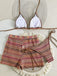 Set Bikini Triangolo a Maglia a Righe Halter Anni '60 3