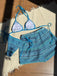 Set Bikini Triangolo a Maglia a Righe Halter Anni '60 11