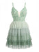 1960s layered tulle cake dress front view with vintage tiered skirt