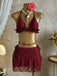 con Volant con Allacciatura al Collo Set Bikini & Floreale Pizzo Cover-Up Anni '60
