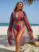 Set Bikini Allacciato a Righe Verticali con Copricostume Anni '60