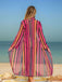 Set Bikini Allacciato a Righe Verticali con Copricostume Anni '60