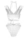 1970s Polka Dot Lace-Up Ruffled Bikini Set - vintage fashion, retro style