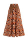 [Prevendita] Abito Maxi Halter Scollo a V Profondo Ritagliato Stampa Astratta Anni '70