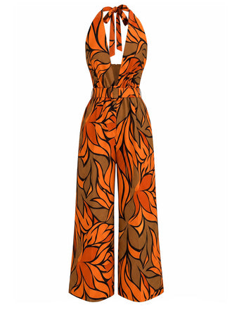 [Pre-Sale] 1980s Print Belted One Piece Jumpsuit 3
