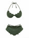 Set bikini gotico con ali di pipistrello nero anni '80