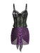 Back: 1980s Leopard Lace Bodysuit with Apron Lingerie Set, elegant vintage style, perfect for vintage fashion lovers
