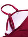 Costumi intero con lacci spalline sottili bordeaux anni '60