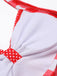 Set Bikini plaid scollo all'americana rosso anni '50