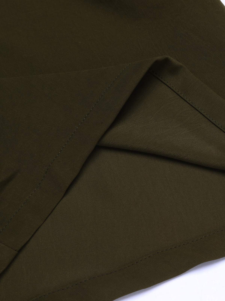 Tuta corta con lacci bottoni verde militare anni '50