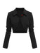 Giacca corta in maglia testurizzata nero anni '50
