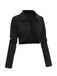 Giacca corta in maglia testurizzata nero anni '50