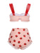 [Taglia Forti] Set Bikini e fragole in pizzo con canotta anni '50