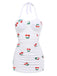 Costumi a ciliegia intero estivo bianco anni '50