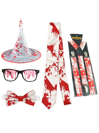 Set di calzini e guanti a forma di goccia di sangue Halloween