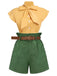 Pantaloncini con cintura tinta unita verde scuro anni '60
