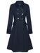 Cappotto con bottoni verde scuro anni '40