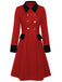 Cappotto con bottoni verde scuro anni '40