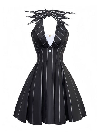 Abito a righe da pipistrello Nightmare Before Christmas anni '60
