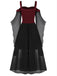 Abito con spalline trasparenti da strega Halloween anni '50