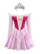 Abito stile principessa in tulle con spalle scoperte rosa anni '40