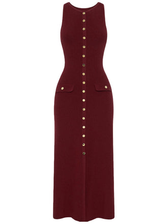 Abito in maglia monopetto senza maniche anni '60