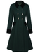 Cappotto con bottoni verde scuro anni '40