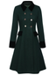 Cappotto con bottoni verde scuro anni '40