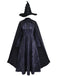 Set mantelli della strega cattiva Elphaba Halloween anni '40