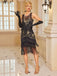 Abito flapper con nappe e perline e paillettes anni '20