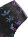 Set Bikini stampa neon nebula gotico nero anni '80