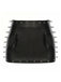 Minigonna gotico punk in pelle con punte nero anni '70