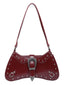 Borsa vintage saddle punk bordeaux