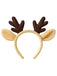 Fascia per capelli con corna di renna natalizia marrone