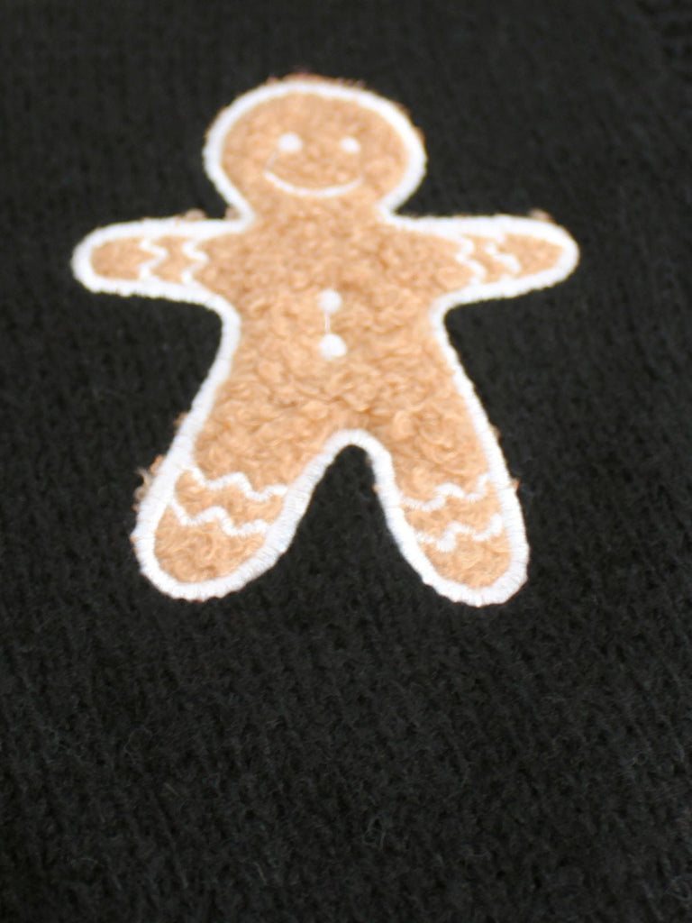 Cardigan corto in maglia di pan di zenzero natalizio marrone anni '60