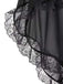 Maniche lunghe svasate in chiffon con bordi in pizzo nero