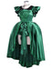 Costume ispirato a Mercoledì Agnes in raso verde anni '50