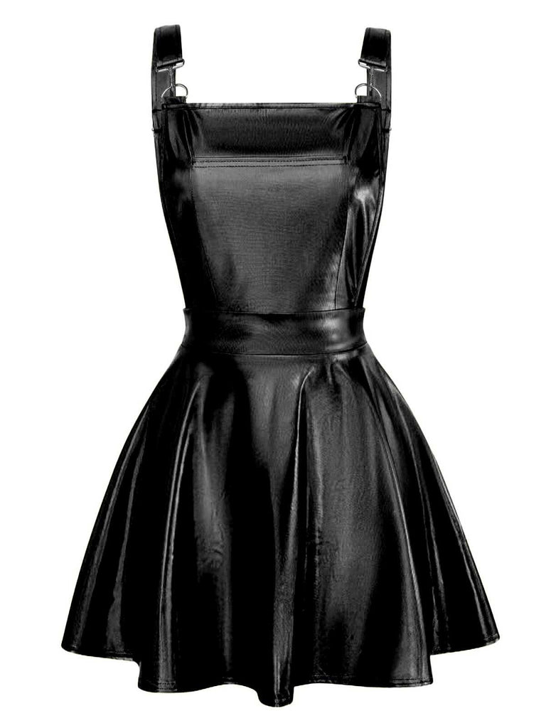 Abito metalliche con bretelle olografiche anni '70