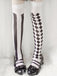 Calze a righe con diamanti stile clown gotico