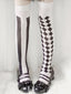 Calze a righe con diamanti stile clown gotico