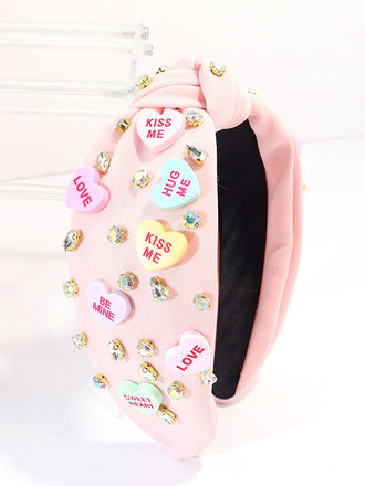 Cerchietto con strass a forma di cuore per San Valentino