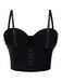 Corsetto punk con rivetti metallici in raso rock anni '80