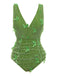Costumi in rete farfalle 3D verde anni '60