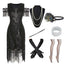 Abito con paillettes frange ricamate e 6 accessori anni '20