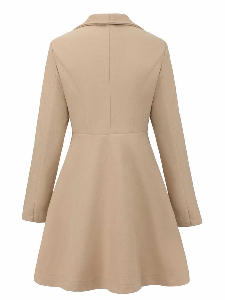 Cappotto sartoriale con risvolto tinta unita anni '40