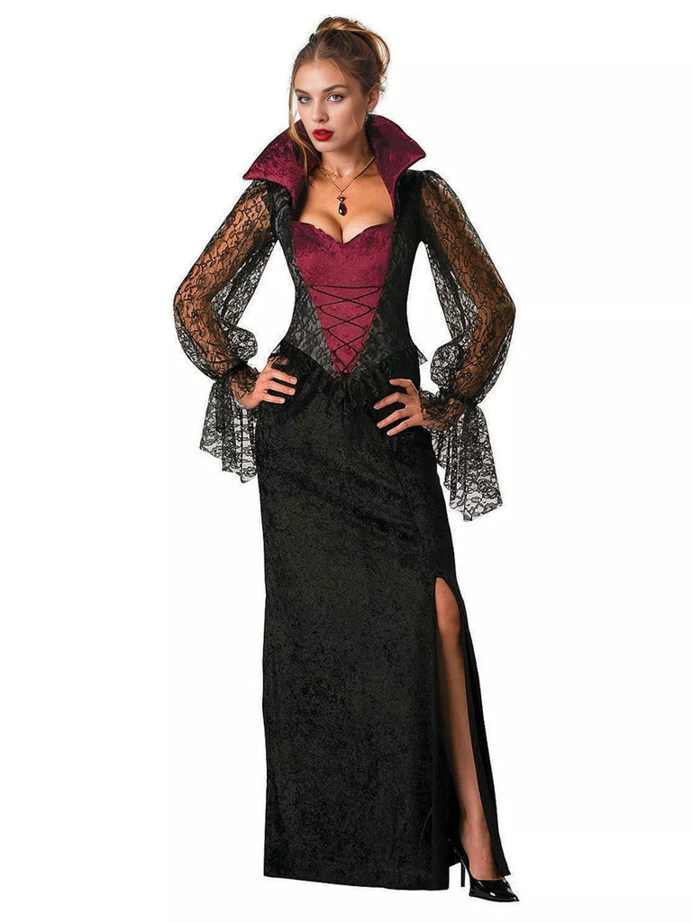 Abito in stile vampiro in pizzo Halloween anni '50