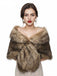 Scialli vintage in pelliccia sintetica marrone