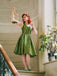Abito farfalla spalle scoperte verde anni '50
