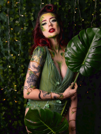 Costumi in rete farfalle 3D verde anni '60